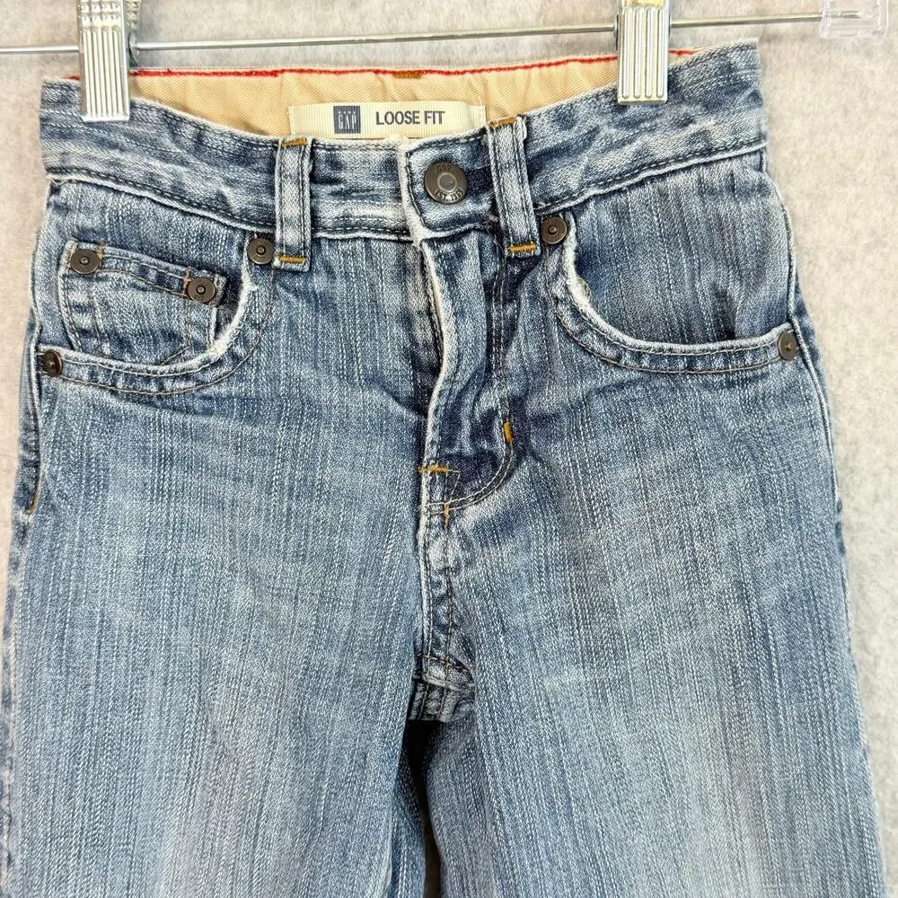 Vtg Gap Loose Fit Jeans Size 3 Toddler Fleece Lined Adjustable Waist Y2K 2006